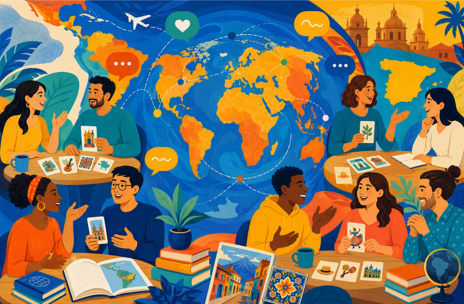 illustration people talking